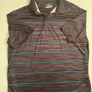Ben Hogan Charcoal Polo with Blue Stripes | 2X